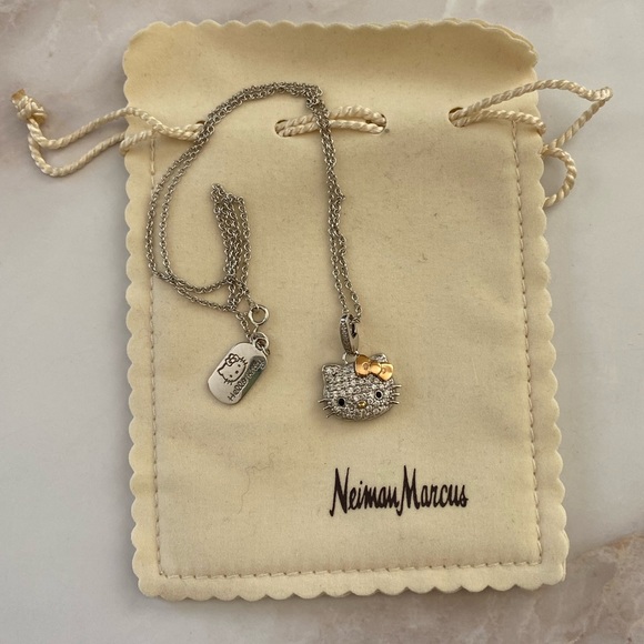Hello Kitty White Gold Diamond Necklace 
